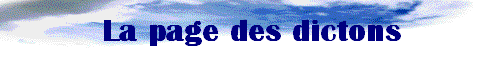 La page des dictons